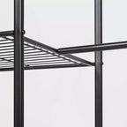 Organizzatore armadio indipendente | Telaio in acciaio, 2 aste appendiabiti e 7 ripiani, 117 cm L x 185 cm H
