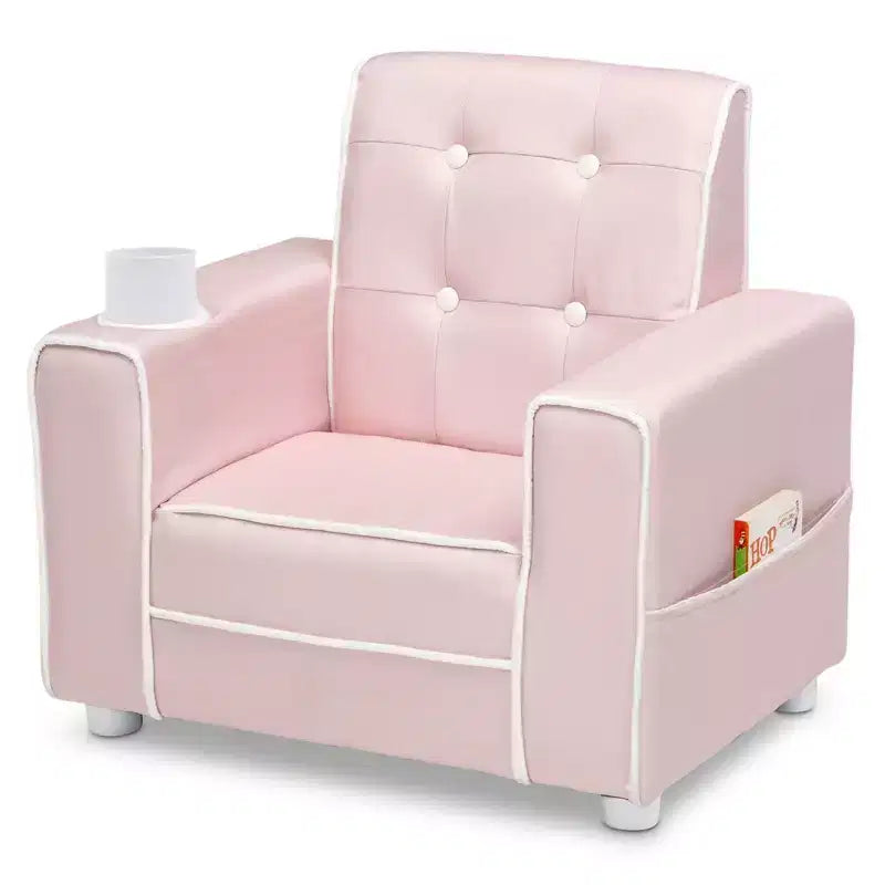 Poltroncina imbottita per bambini con portabicchieri | Capitonnè, 3+ anni