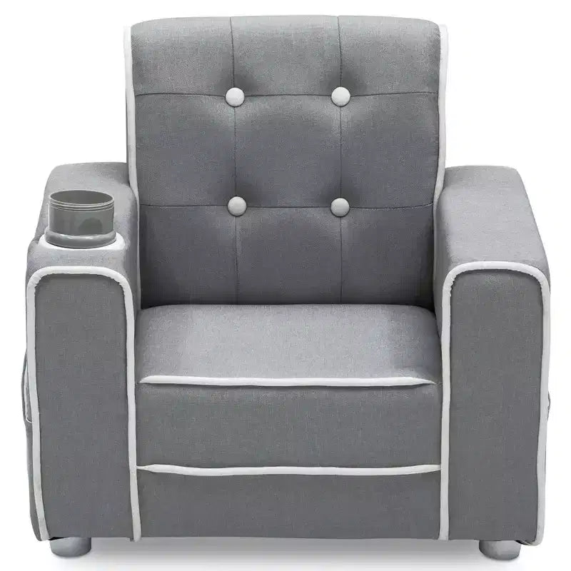 Poltroncina imbottita per bambini con portabicchieri | Capitonnè, 3+ anni