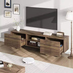 Mobile TV industriale con 2 cassetti | Legno naturale e gambe in metallo resistente