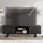 Mobile TV industriale con 2 cassetti | Legno naturale e gambe in metallo resistente