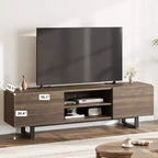 Mobile TV industriale con 2 cassetti | Legno naturale e gambe in metallo resistente