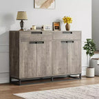 Mobile Contenitore da Cucina Moderno Grande da 140 cm | 2 Cassetti e 4 Ante, Credenza per Angolo Caffè