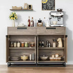Mobile Contenitore da Cucina Moderno Grande da 140 cm | 2 Cassetti e 4 Ante, Credenza per Angolo Caffè