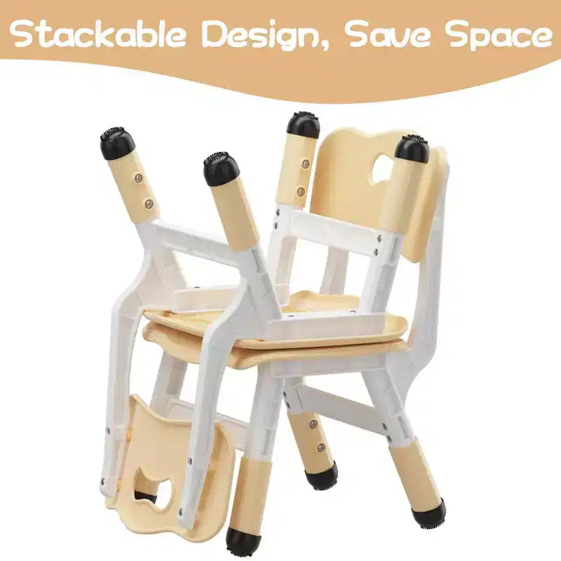 Sedia per bambini, Sedia per bambini regolabile in 3 livelli di altezza, Sedie in plastica per bambini da 2 a 6 anni, Adatta per casa, famiglia, aula e asilo nido