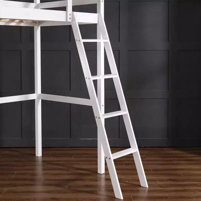 Struttura Letto a Soppalco Alto per Bambini/Ragazzi | Legno Massello di Pino con Sponde di Sicurezza