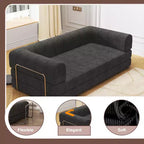 Divano Letto Convertibile in Velluto a Coste | Futon a 3 Posti Pieghevole King Size, Nessun Montaggio