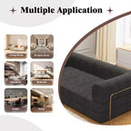 Divano Letto Convertibile in Velluto a Coste | Futon a 3 Posti Pieghevole King Size, Nessun Montaggio