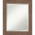 Amanti Art Pia Medium Brown Beveled Framed Bathroom Vanity Wall Mirror