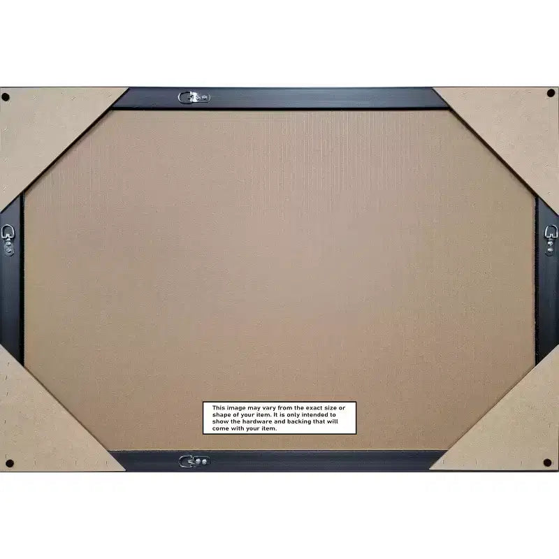 Specchio da Parete per Bagno con Cornice Smussata Marrone Medio | 16"L x 20"A