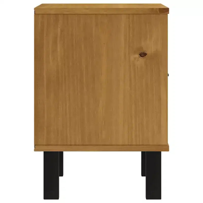 Comodino in Legno Massello di Pino | 1 Cassetto e Ripiano Aperto, 40 cm L x 35 cm P x 50 cm H