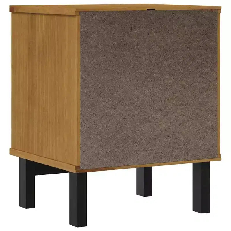 Comodino in Legno Massello di Pino | 1 Cassetto e Ripiano Aperto, 40 cm L x 35 cm P x 50 cm H