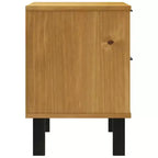 Comodino in Legno Massello di Pino | 2 Cassetti e Ripiano Aperto, 49 cm L x 35 cm P x 50 cm H