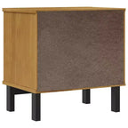 Comodino in Legno Massello di Pino | 2 Cassetti e Ripiano Aperto, 49 cm L x 35 cm P x 50 cm H