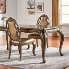 Set di 2 sedie da pranzo trapuntate in ecopelle e rovere | Legno massello, 109 cm H