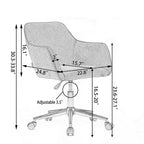 Questa sedia girevole da ufficio è regolabile in altezza, ha le ruote, le gambe placcate in oro e la base cromata.