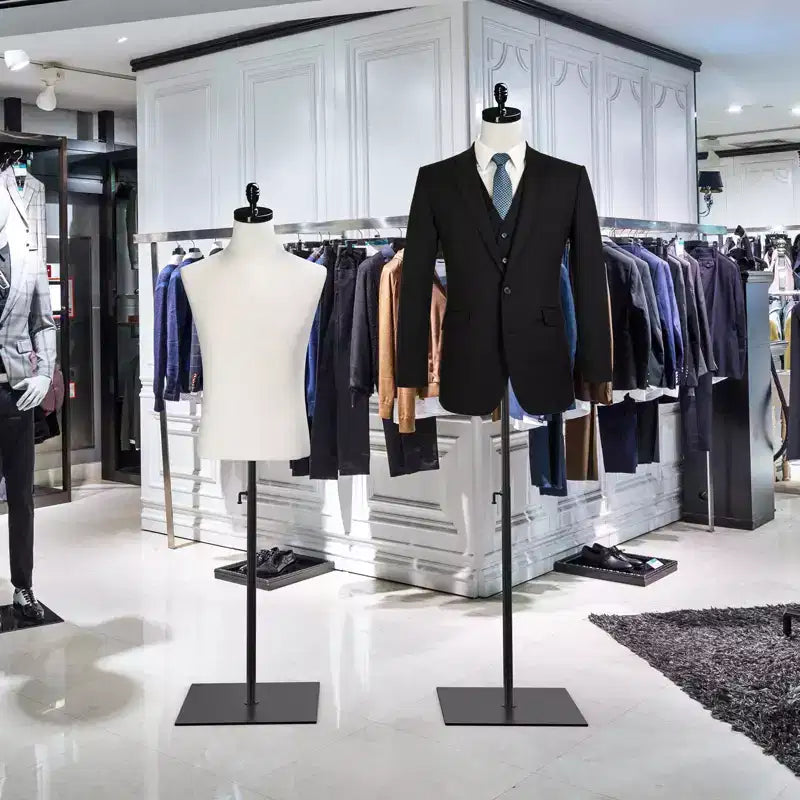 Busto Manichino Uomo con Supporto Regolabile | Busto Sartoriale per Esposizione Abiti e Cucito
