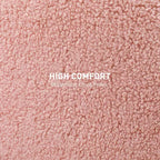 Pouf contenitore rotondo in lino | Poggiapiedi imbottito con contenitore nascosto e gambe in legno
