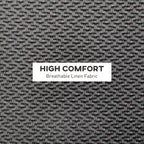 Pouf contenitore rotondo in lino | Poggiapiedi imbottito con contenitore nascosto e gambe in legno