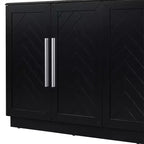 Credenza a buffet, mobile consolle moderno, mobile a pavimento in legno con 4 ante, credenza a buffet in legno