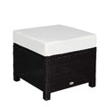 20 Patio Wicker Ottomanpurpose Outdoor PE Rattan Footrest, Additional Seating, Side Table with Soft Cushion