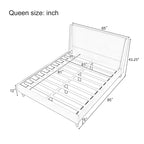 Letto Imbottito Moderno con Base a Piattaforma | Testiera a Orecchie e Gambe in Noce, Queen/King
