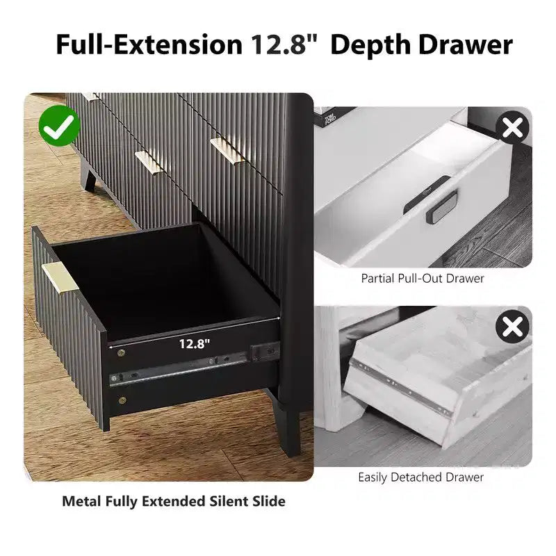 Cassettiera a 9 cassetti con griglia da 57" | Contenitore minimalista per camera da letto e soggiorno