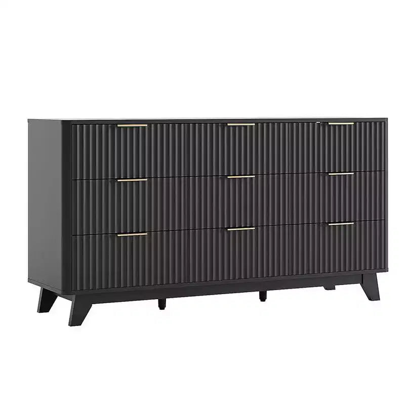 Cassettiera a 9 cassetti con griglia da 57" | Contenitore minimalista per camera da letto e soggiorno