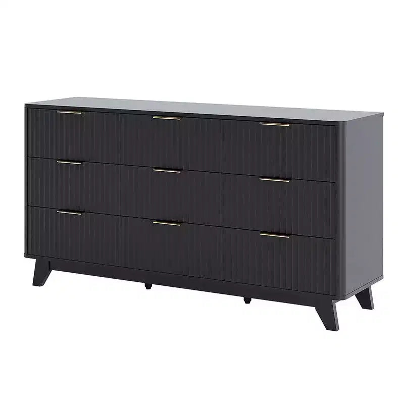 Cassettiera a 9 cassetti con griglia da 57" | Contenitore minimalista per camera da letto e soggiorno