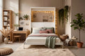 GDFStudio Winslow Modern Wood Murphy Bed with Integrated Desk and Automatic Legs