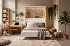 GDFStudio Winslow Modern Wood Murphy Bed with Integrated Desk and Automatic Legs
