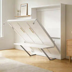 Letto a scomparsa moderno in legno con scrivania integrata e gambe automatiche | Capacità 500 kg