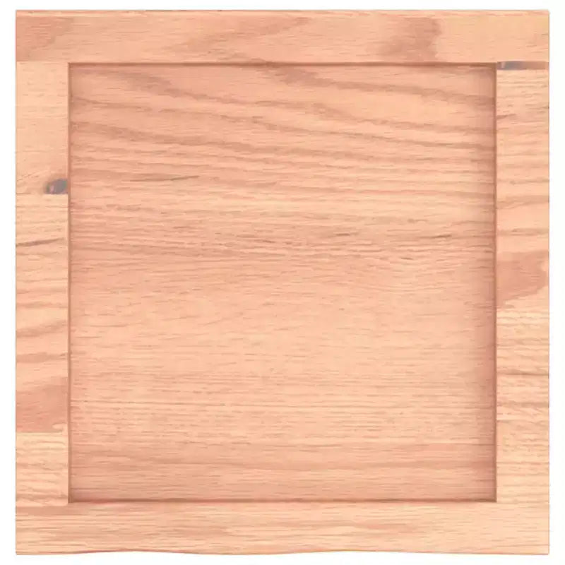 Mensola a muro marrone chiaro | Legno massello di rovere con intarsi decorativi, larghezza 180 cm