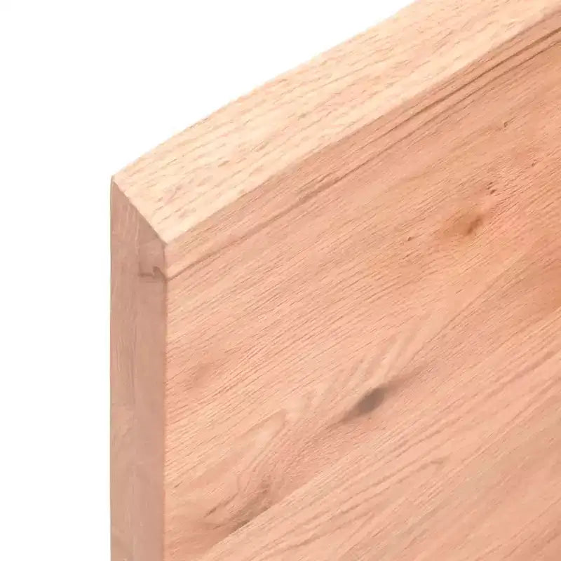 Mensola a muro marrone chiaro | Legno massello di rovere con intarsi decorativi, larghezza 180 cm