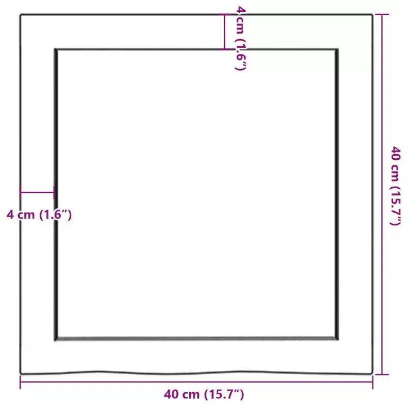 Mensola a muro marrone chiaro | Legno massello di rovere con intarsi decorativi, larghezza 180 cm