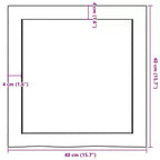 Mensola a muro marrone chiaro | Legno massello di rovere con intarsi decorativi, larghezza 180 cm
