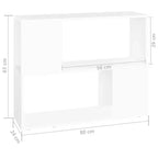 Mobile TV Bianco | Porta TV in Legno Ingegnerizzato 80 cm L x 24 cm P x 63 cm A