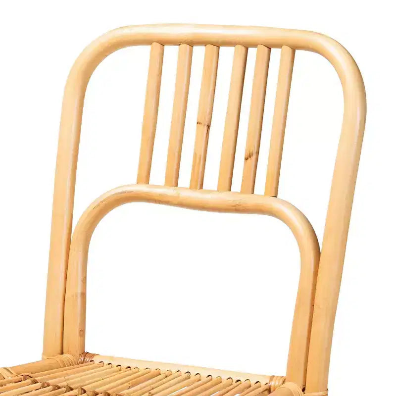 Sgabello da bar in rattan altezza bancone | Stile bohémien, seduta fissa da 24,5", nessun montaggio