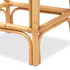 Sgabello da bar in rattan altezza bancone | Stile bohémien, seduta fissa da 24,5", nessun montaggio