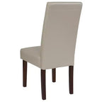 Set di 4 sedie da pranzo Parsons di metà secolo | Ecopelle, telaio in legno massello, 136 kg