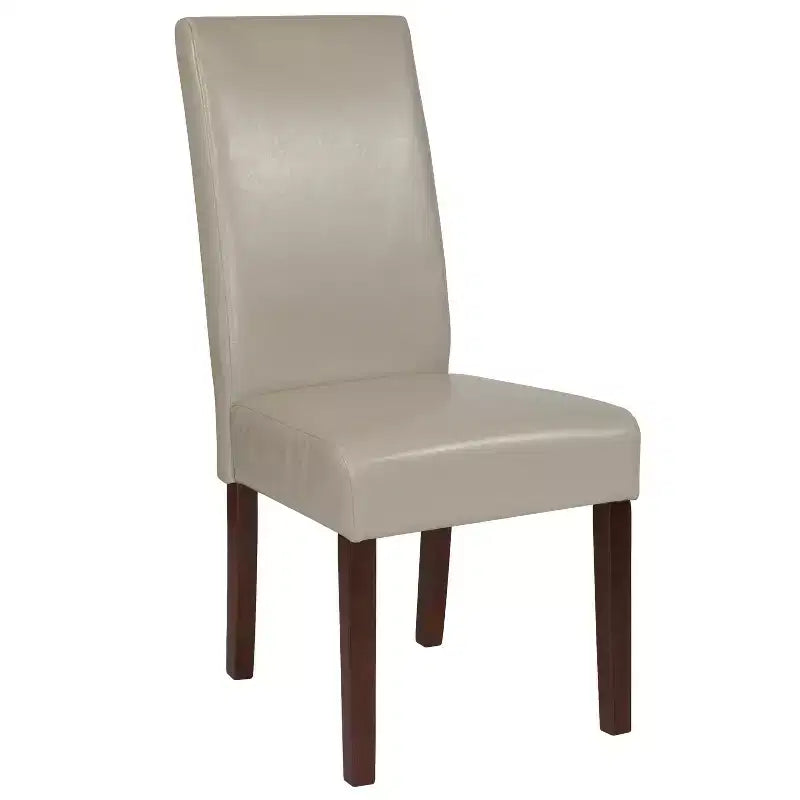 Set di 4 sedie da pranzo Parsons di metà secolo | Ecopelle, telaio in legno massello, 136 kg