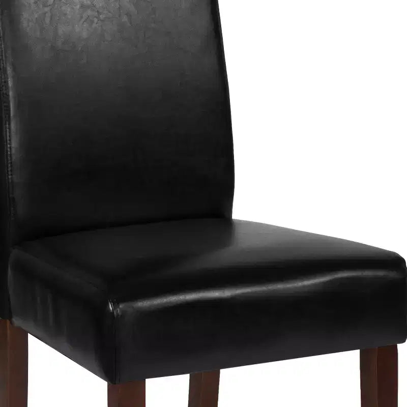 Set di 4 sedie da pranzo Parsons di metà secolo | Ecopelle, telaio in legno massello, 136 kg