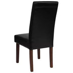 Set di 4 sedie da pranzo Parsons di metà secolo | Ecopelle, telaio in legno massello, 136 kg