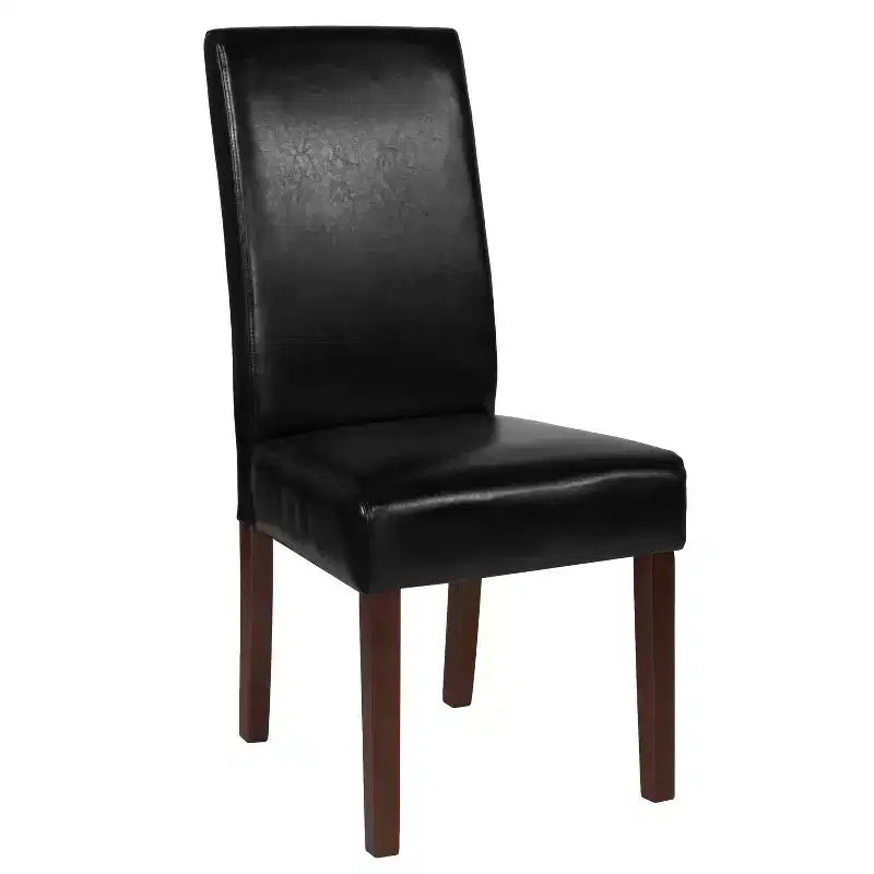 Set di 4 sedie da pranzo Parsons di metà secolo | Ecopelle, telaio in legno massello, 136 kg