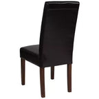 Set di 4 sedie da pranzo Parsons di metà secolo | Ecopelle, telaio in legno massello, 136 kg
