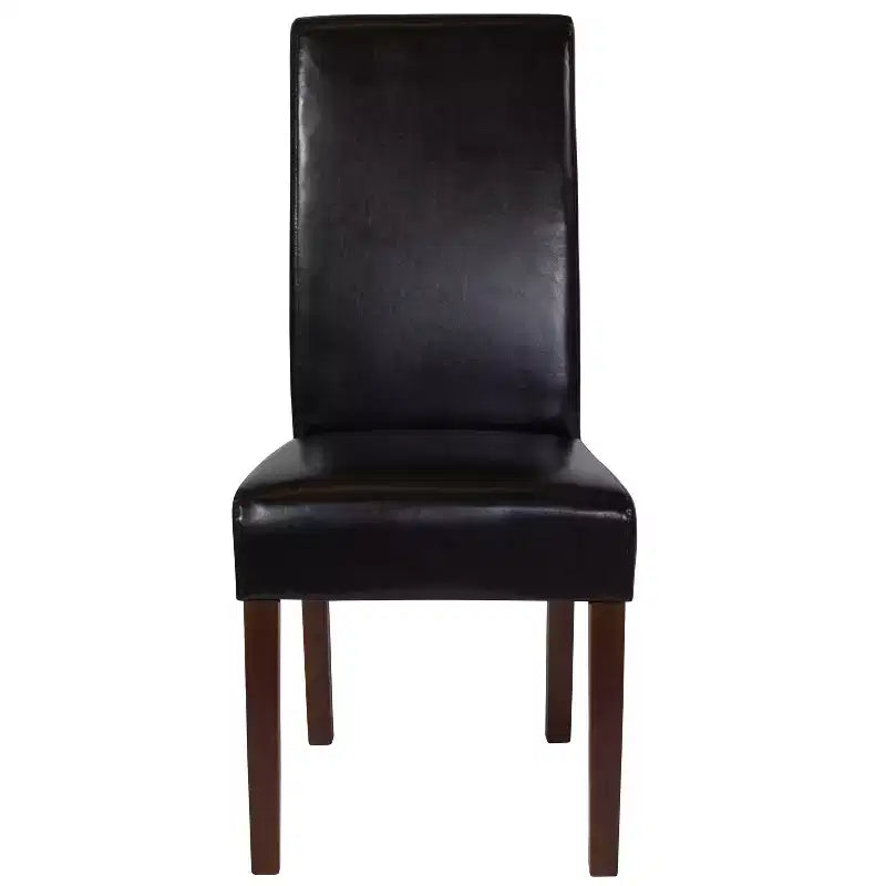 Set di 4 sedie da pranzo Parsons di metà secolo | Ecopelle, telaio in legno massello, 136 kg