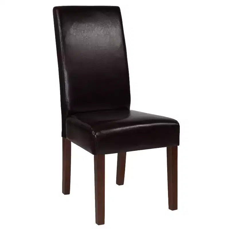 Set di 4 sedie da pranzo Parsons di metà secolo | Ecopelle, telaio in legno massello, 136 kg