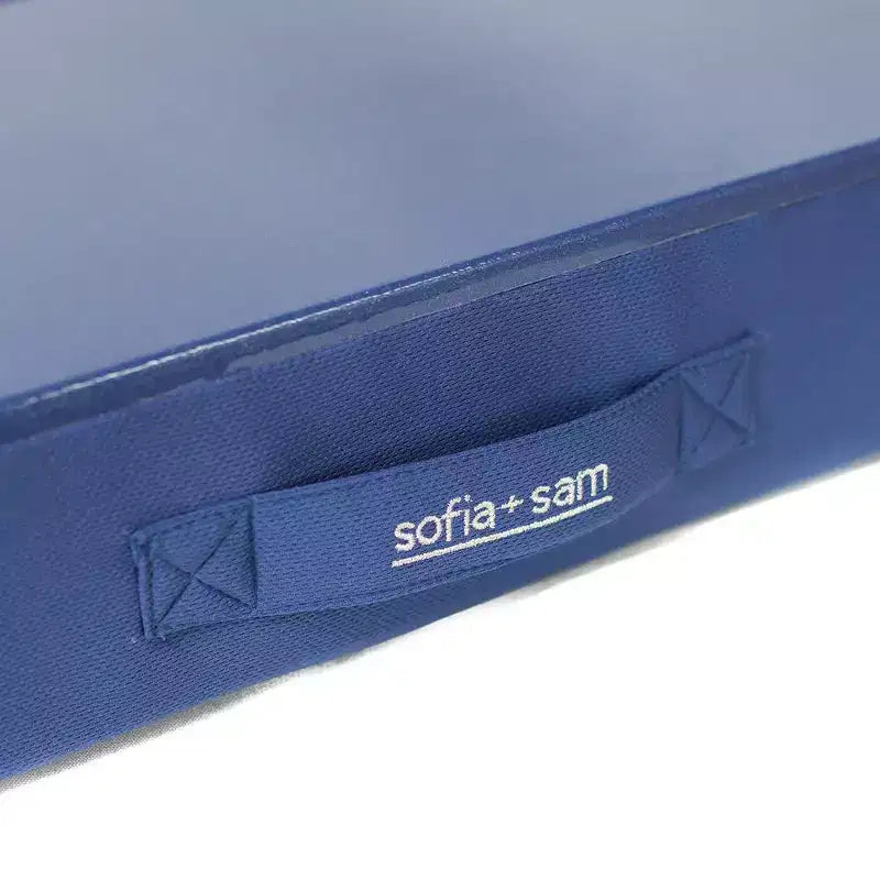 Tavolino da letto multiuso con cuscino in memory foam | 49 cm L, Blu