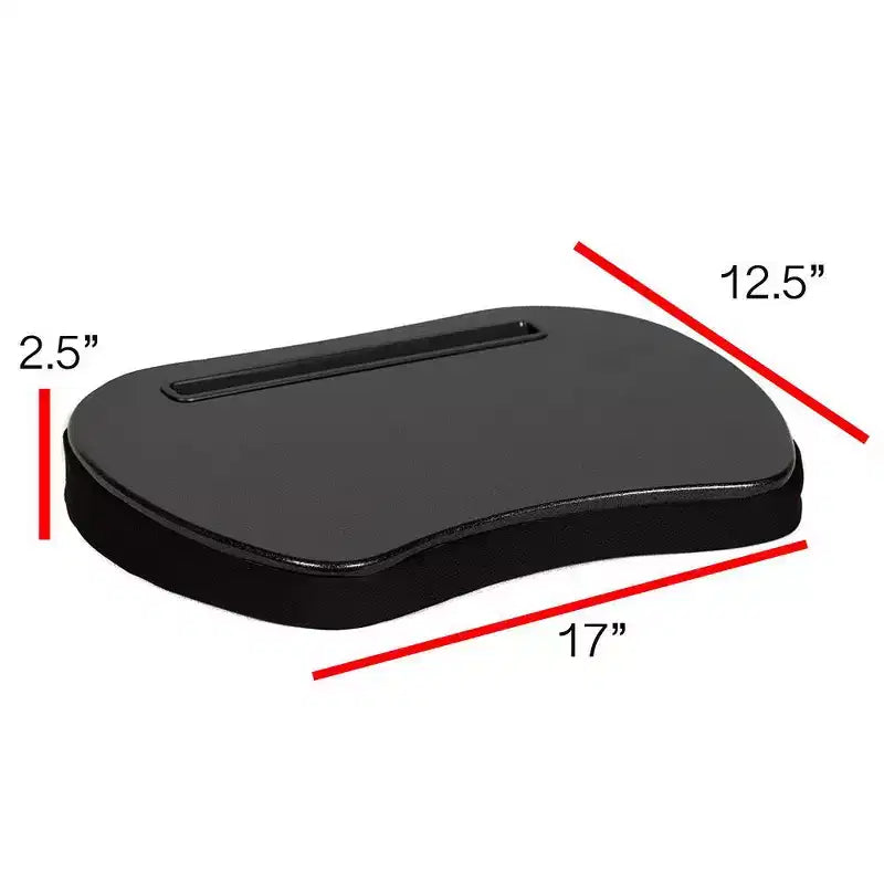 Mini Lap Desk con Memory Foam e alloggiamento per tablet | Portatile, nero, adatto per laptop da 15"