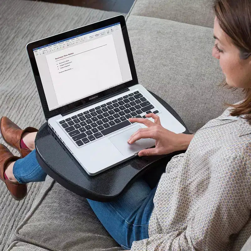 Mini Lap Desk con Memory Foam e alloggiamento per tablet | Portatile, nero, adatto per laptop da 15"